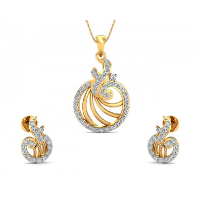 Aini Diamond Earring & Pendant Set